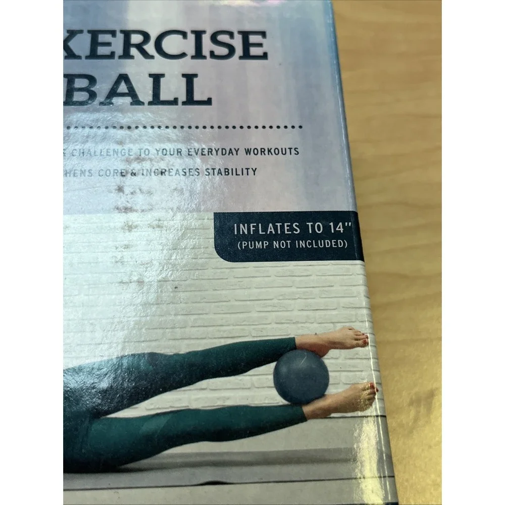 Pink/Blue Best Brands 2 Inflatable Exercise Yoga Fitness Balls‎ Inflates to 14